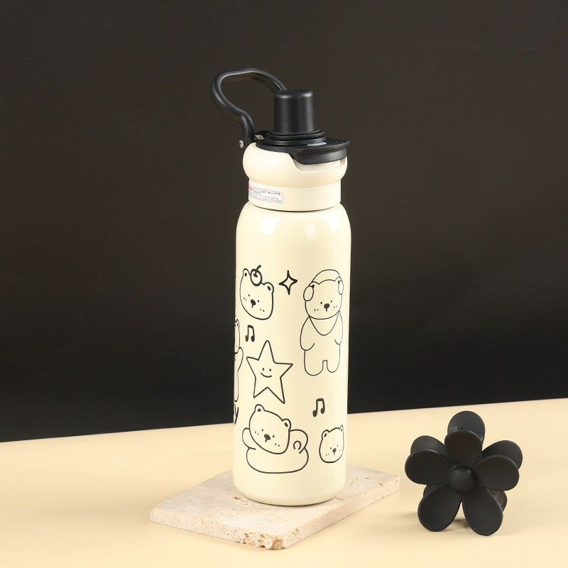 Damen Kinderfreundliche Edelstahl-Trinkflasche Karnz