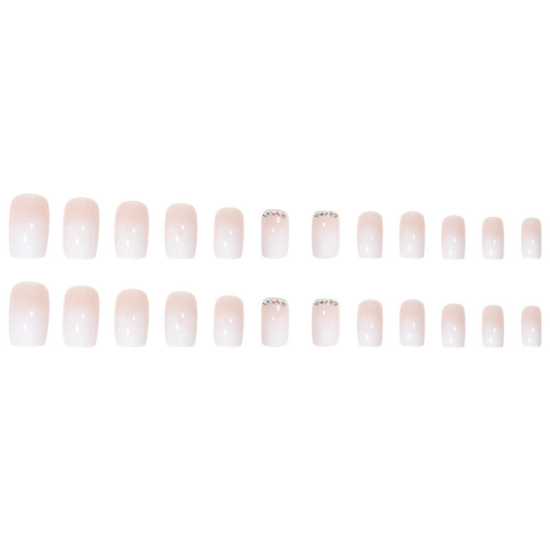 Elegante Französische Spitzen Acryl-Nagelverlängerungen Karnz