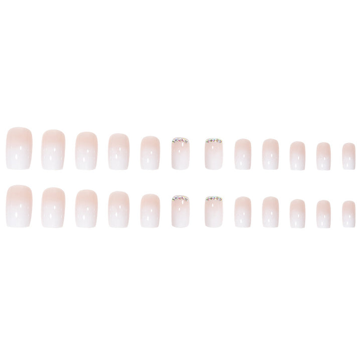 Elegante Französische Spitzen Acryl-Nagelverlängerungen Karnz