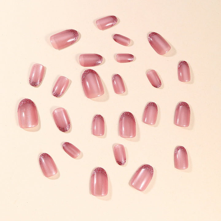 Glamourös Glitter Französischer Tipp Nagelkunst Karnz