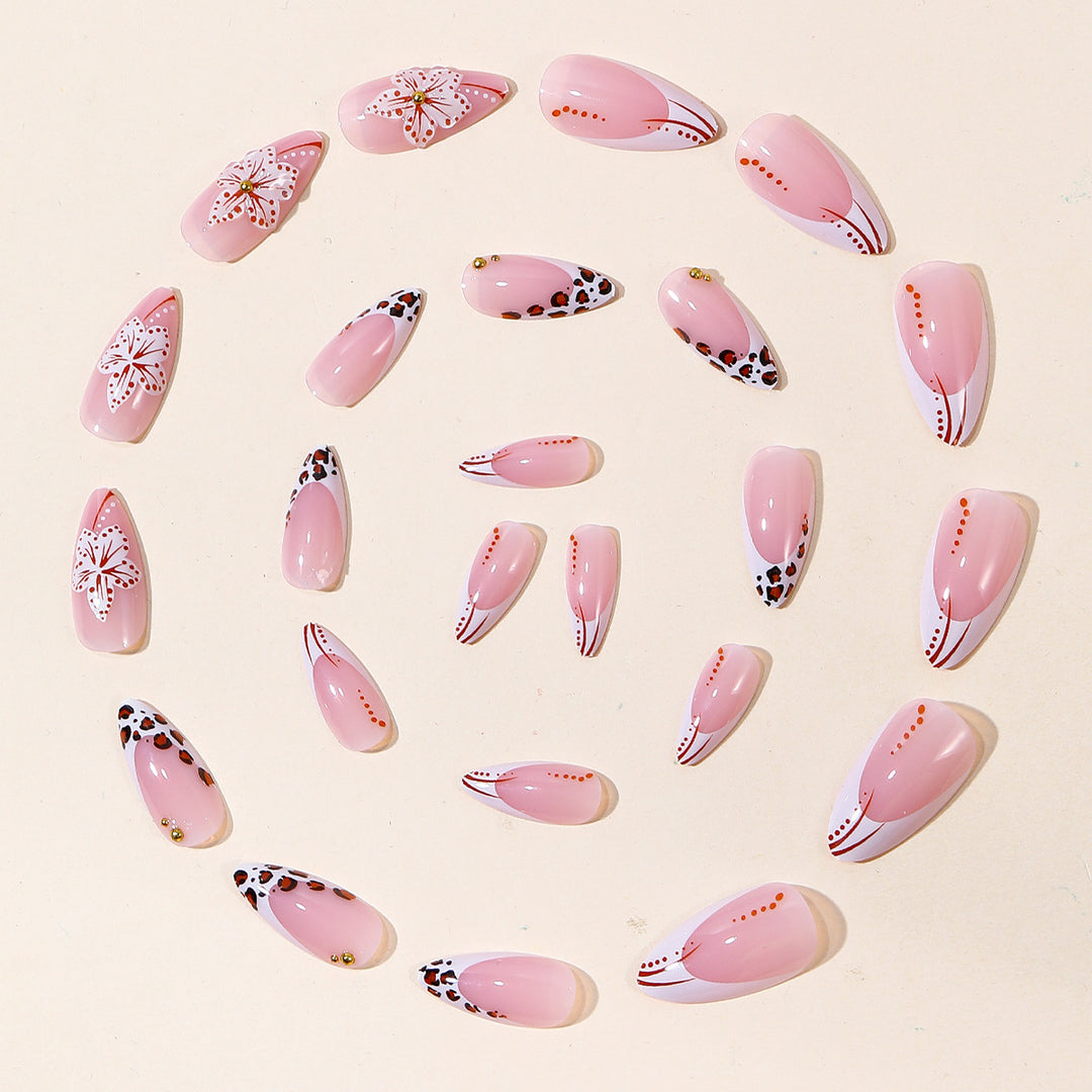 Künstlerische Blumen Acryl Nail Art Karnz