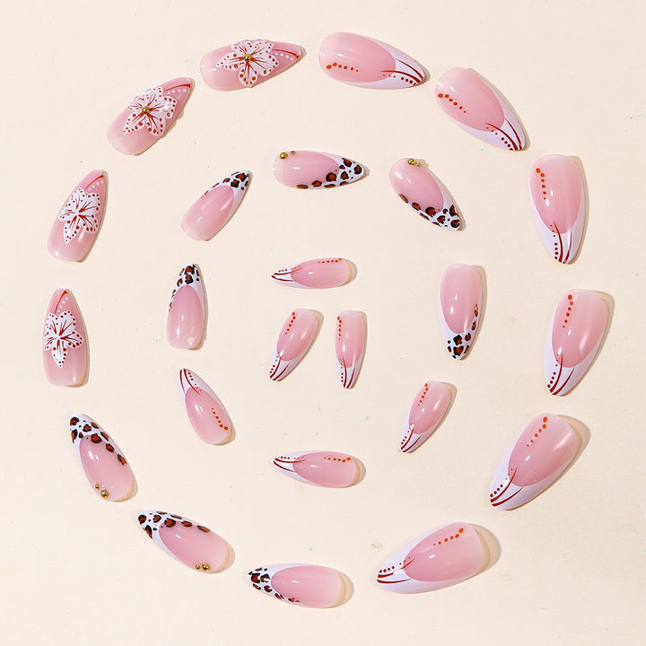 Künstlerische Blumen Acryl Nail Art Karnz