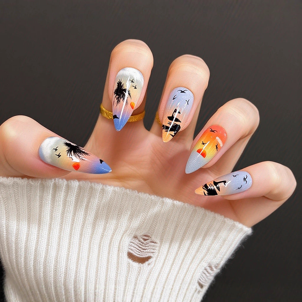 Kunstnagelset mit Elegantem Glitzer-Design Karnz