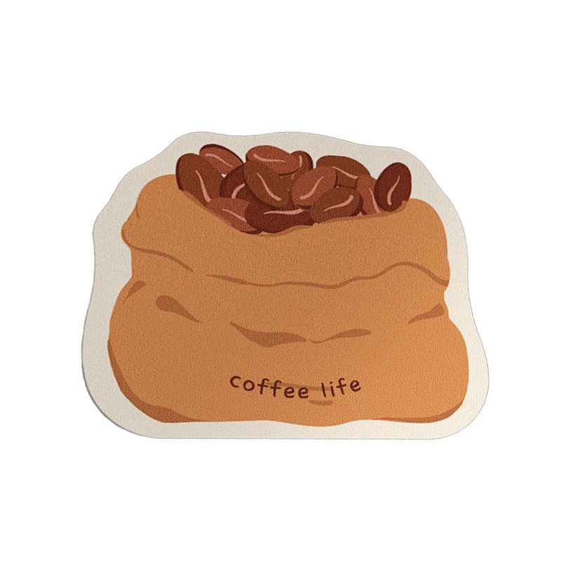 Decorative Heat-Resistant Coffee-Themed Countertop Silicone Mat with Non-Slip Backing