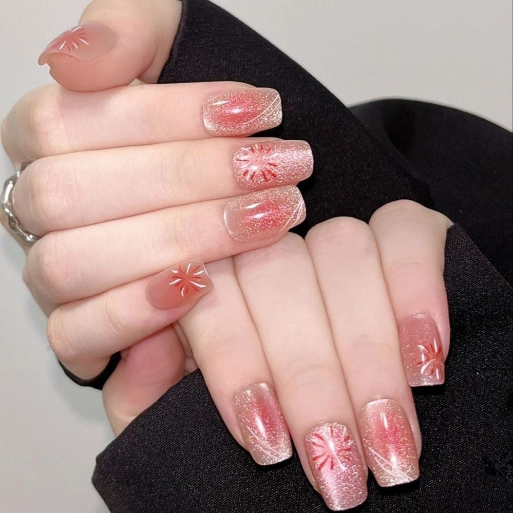 Premium Glitter Press-On Nail Set Karnz
