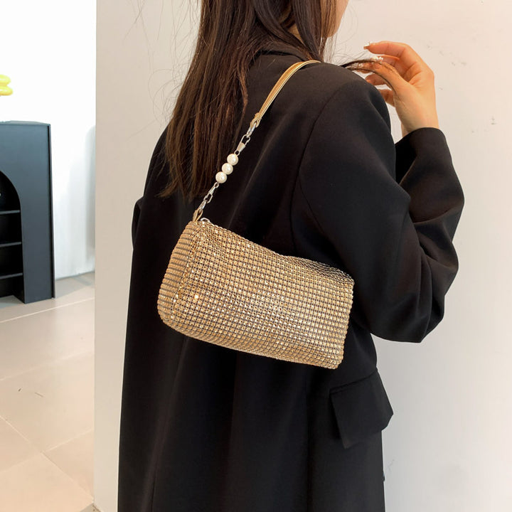 Elegante mit Kristallen verzierte Abend-Clutch