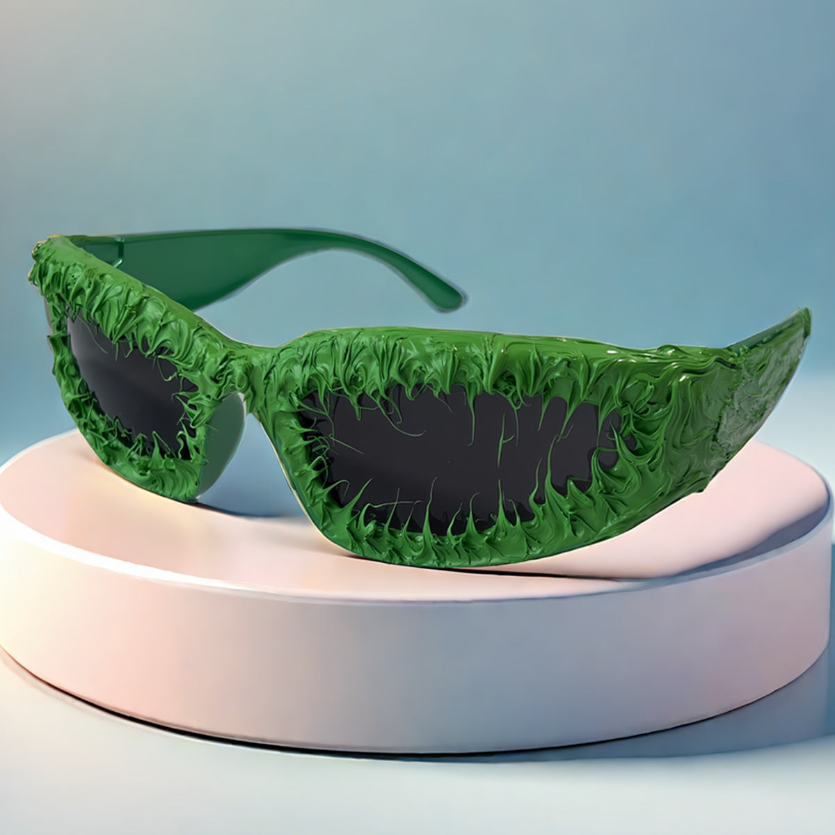Damen futuristische Sonnenbrille mit innovativem und einzigartigem Rahmen Karnz