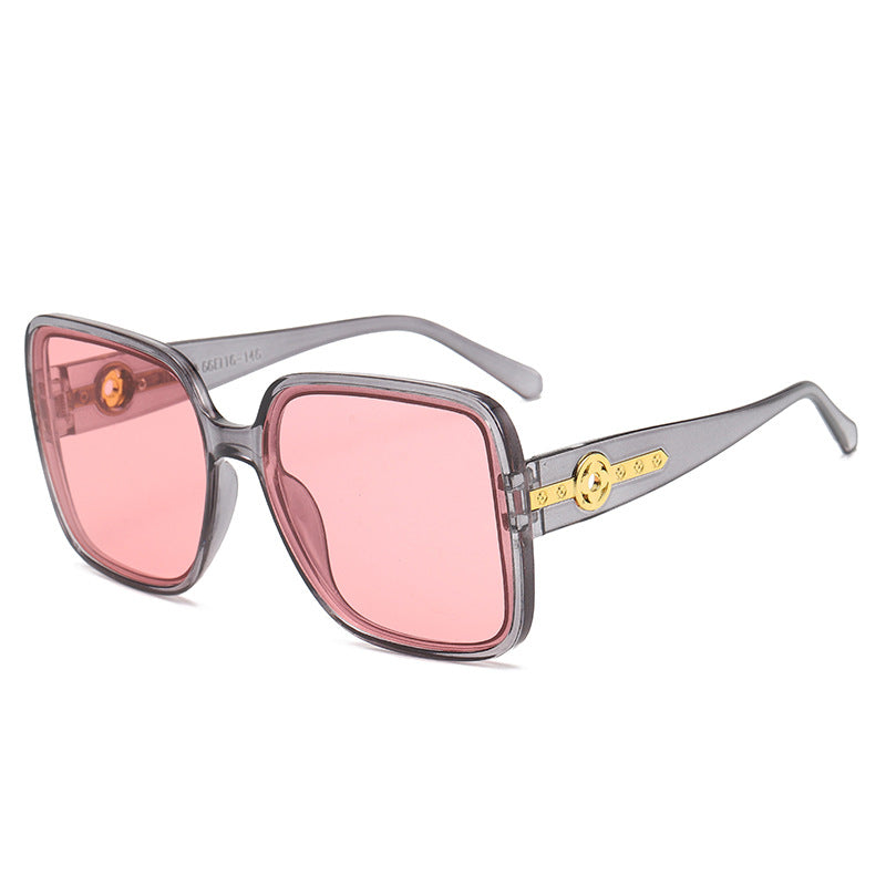 Damen modische quadratische Sonnenbrille mit luxuriösen Details Karnz