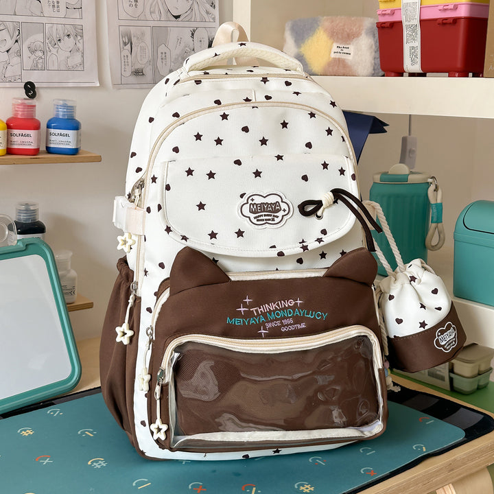 Leichtgewichtiger stylischer Rucksack mit Sternmuster