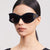 Damen stilvolle Cat-Eye Sonnenbrille mit hochglänzendem Design und schützenden Gläsern Karnz