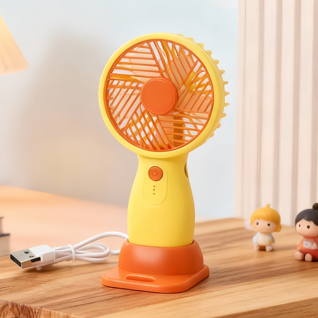Damen Tragbarer Tischventilator mit flexiblem Neigungsmechanismus und leistungsstarker Akkutechnologie Karnz