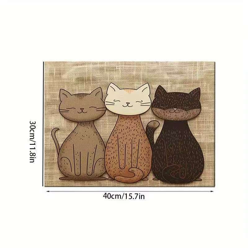 Künstlerische Katzen-Themenbereichsmatte