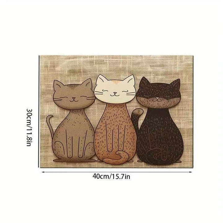 Künstlerische Katzen-Themenbereichsmatte