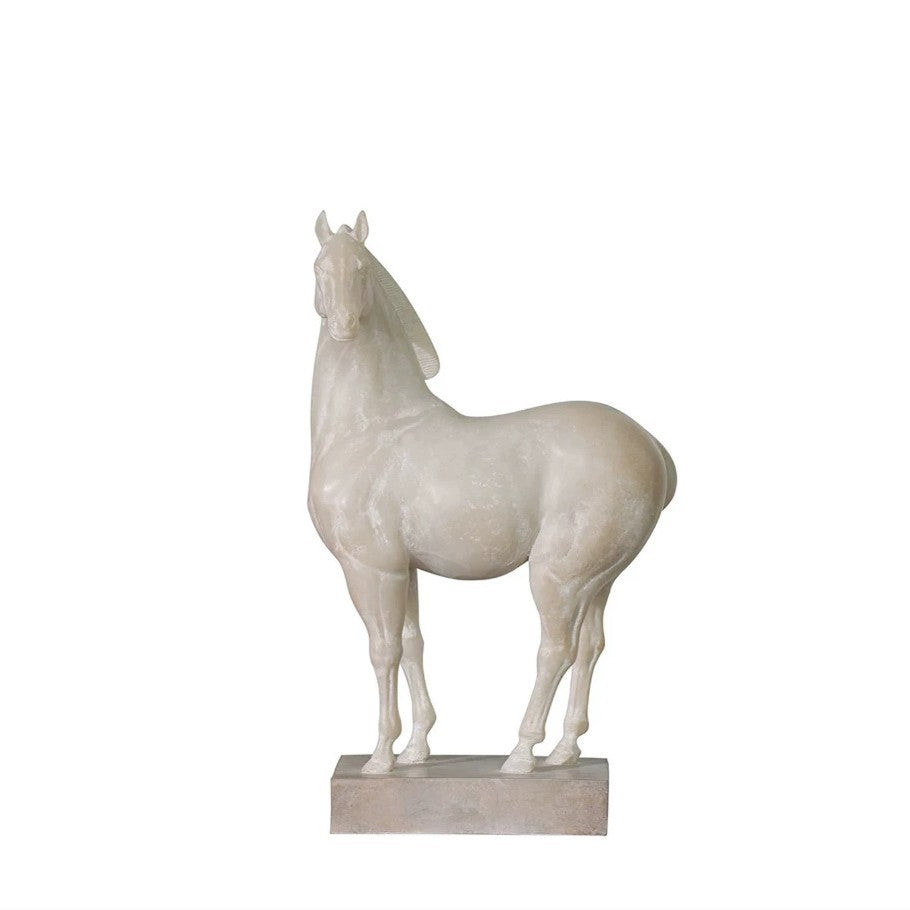 Dekorative Alabaster-Pferdestatue