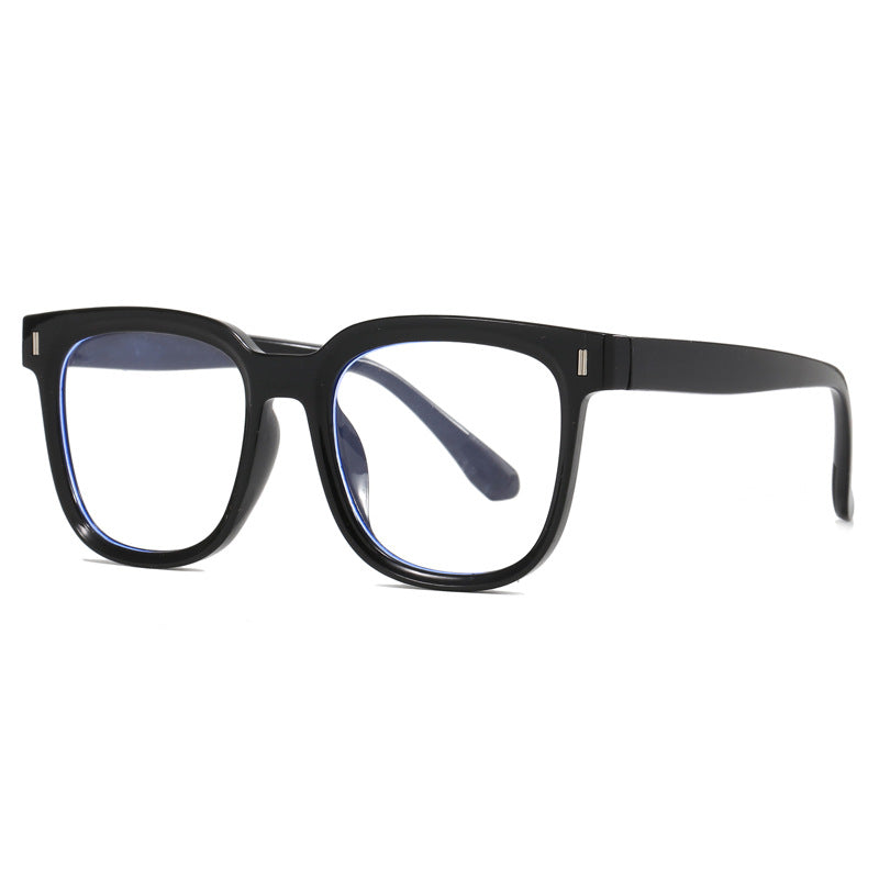 Damen modische rechteckige Brille mit blauen Gläsern Karnz