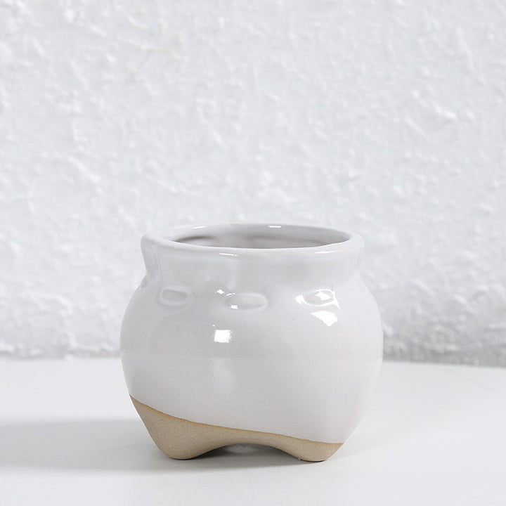 Zeitgenössische Kurvenkeramische Vase Karnz