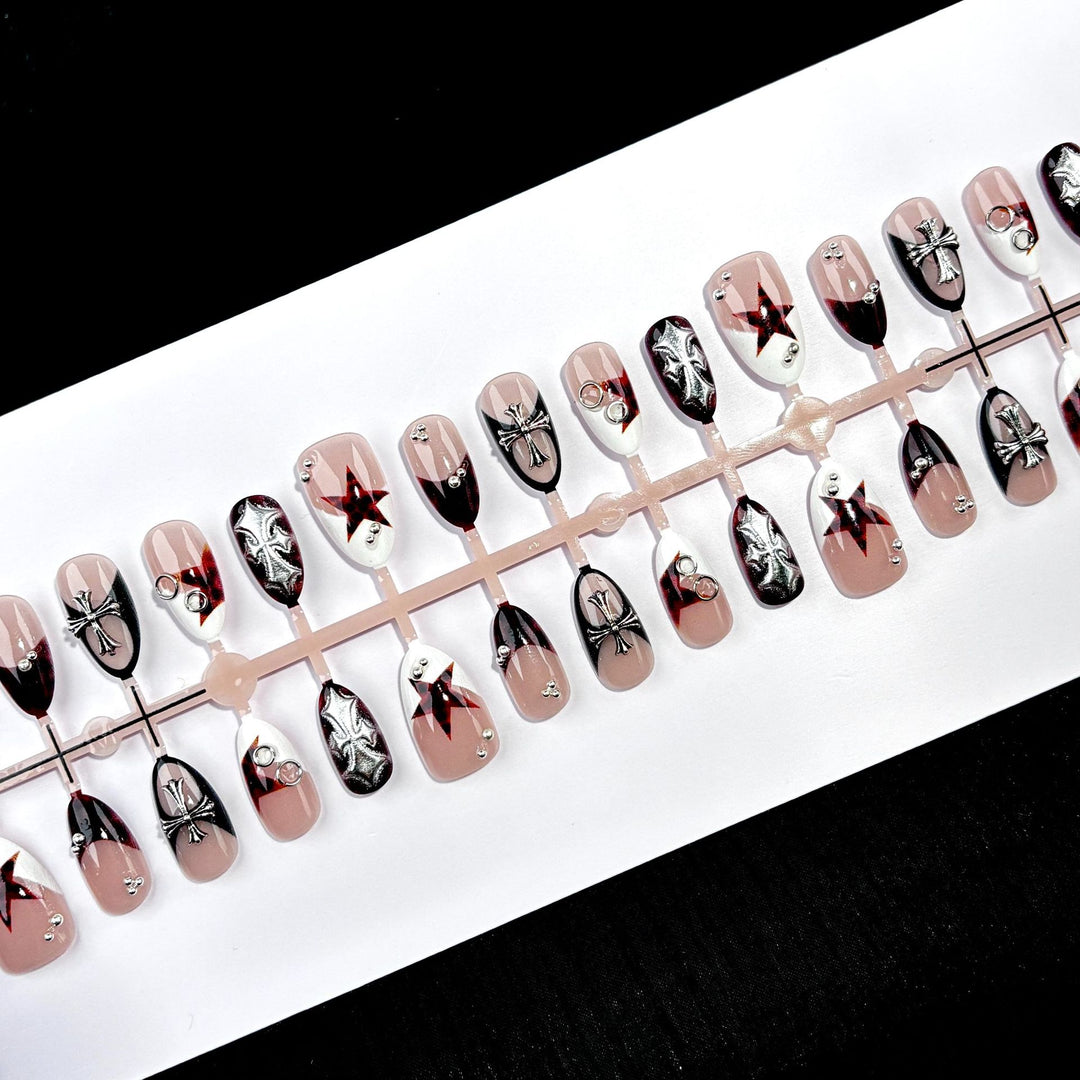 Gothic-Themen Press-On Nagelkunst Set