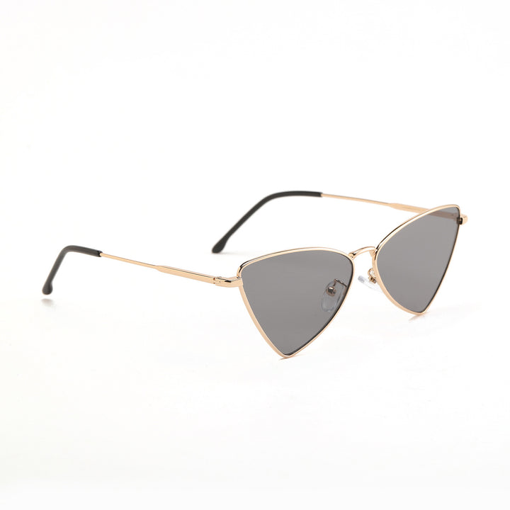 Damen trendige Cat-Eye Sonnenbrille mit goldenen Akzenten Karnz