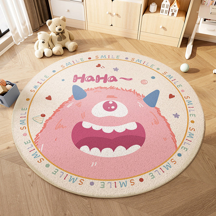 Verspielter Monster-Themen-Teppich