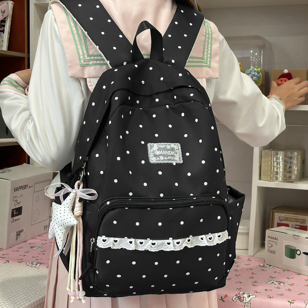 Polka Dot Dekorative Rucksack Karnz