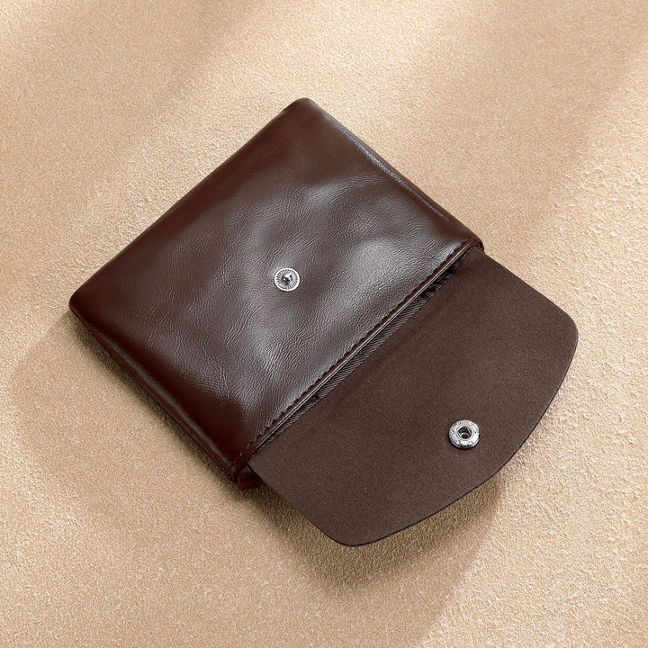Premium Leder Snap Brieftasche