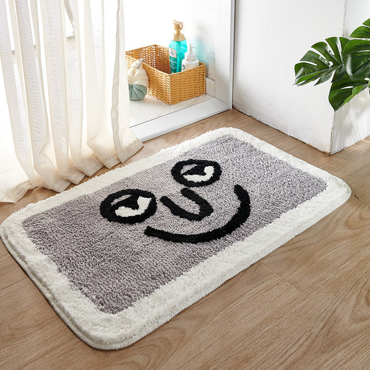 Plüsch Smiley Gesicht Badteppich