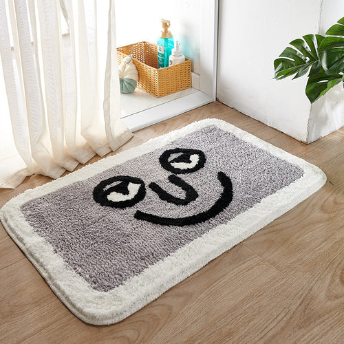 Plüsch Smiley Gesicht Badteppich