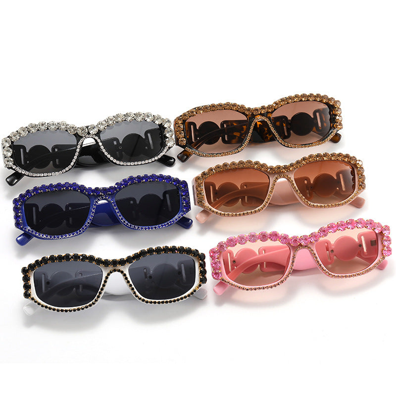 Damen Sonnenbrillen mit Glitzersteinen Karnz