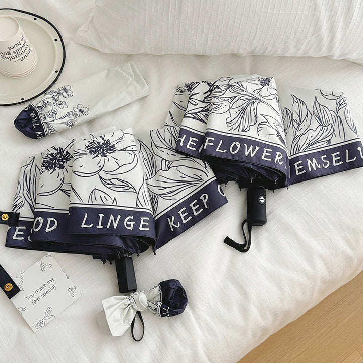 Damen Faltbarer Regenschirm mit kreativem Kunstdesign Karnz