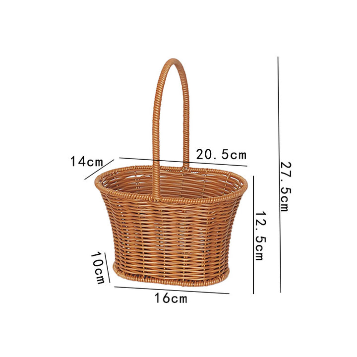 Handgefertigter Rattan Aufbewahrungskorb mit Griff Karnz