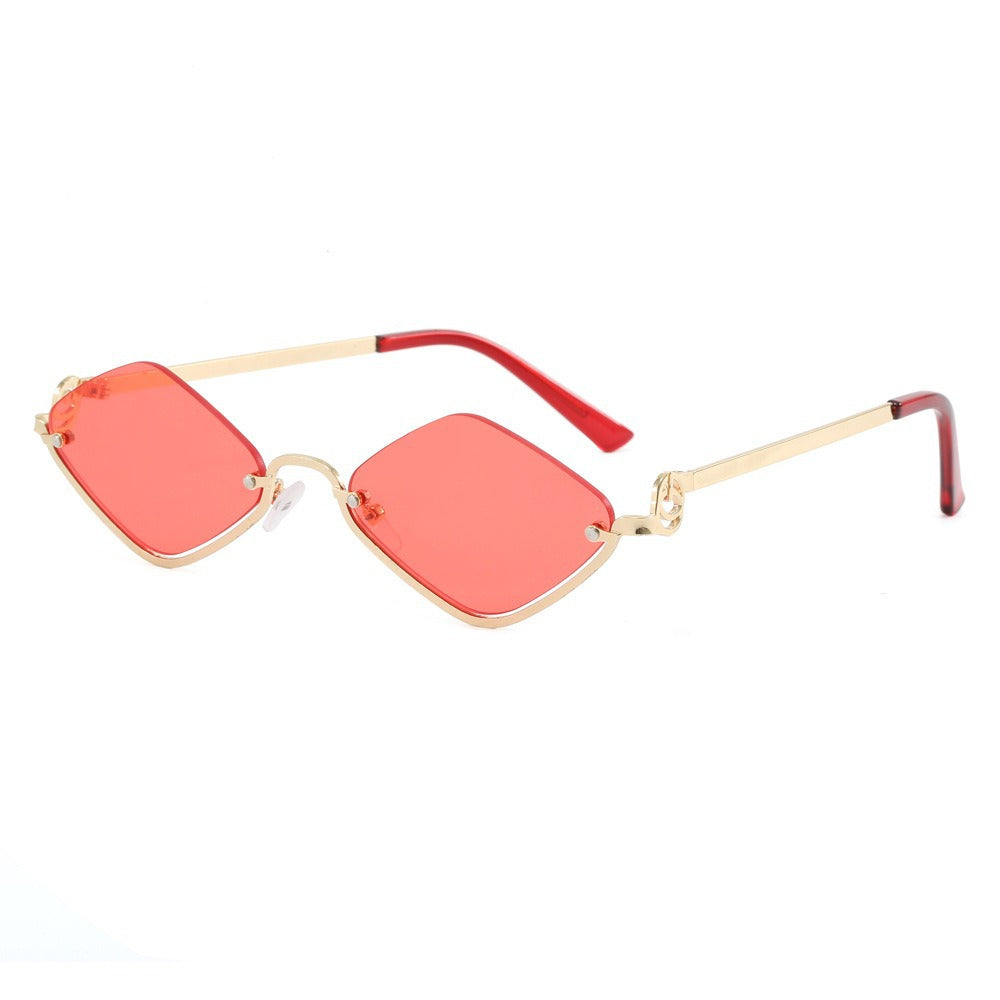 Damen modische quadratische Sonnenbrille mit luxuriösem Metallrahmen Karnz