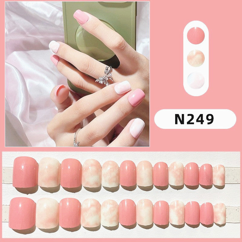Press-On-Nagelset mit Marmor-Effekt