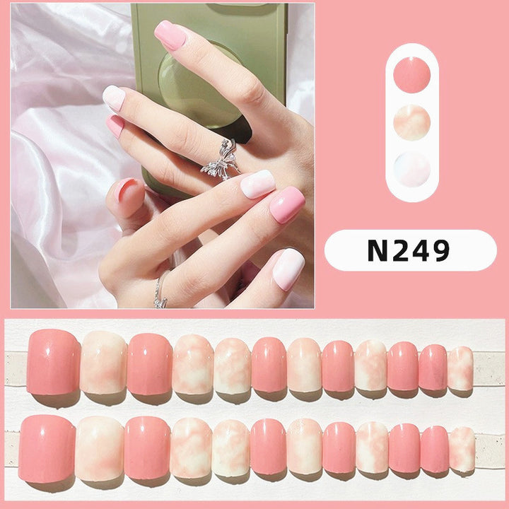 Press-On-Nagelset mit Marmor-Effekt