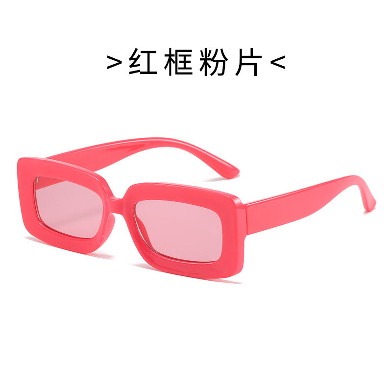 Damen Modische Schildkröten-Sonnenbrille mit rechteckigem Rahmen und Verlaufsgläsern Karnz