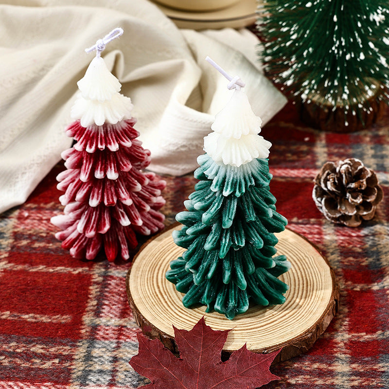 Skulpturaler Kiefer Weihnachtsbaum Dekorative Sojawachskerze
