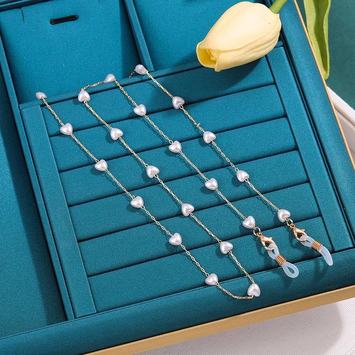 Elegante Perlenkette Brillenband Karnz