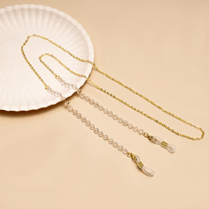 Elegante Perlen Brillen Kette Karnz