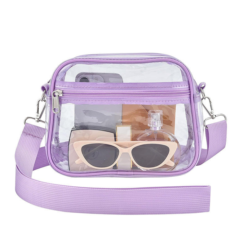 Durchsichtige Schultertasche mit Vielseitigen Fächern Karnz