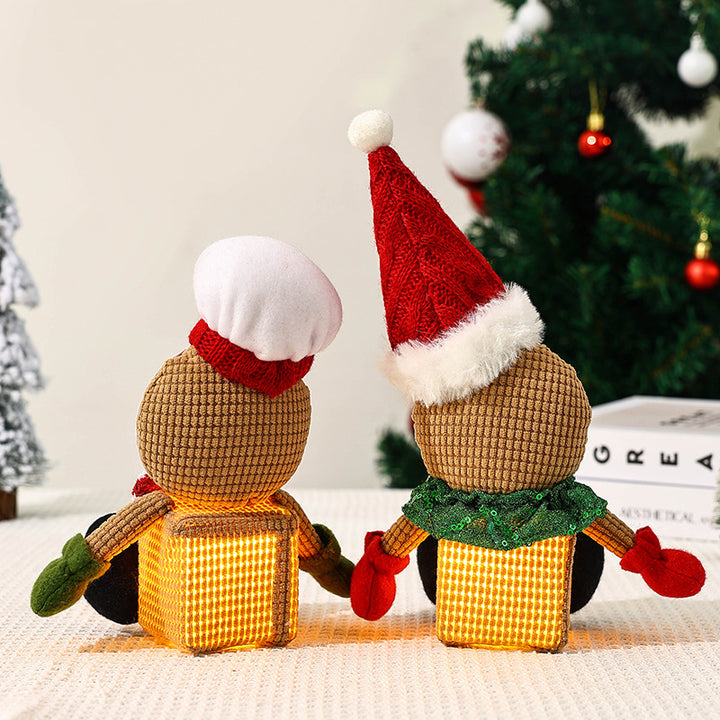 Niedlicher Weihnachtsgnom mit LED-Leuchte Karnz