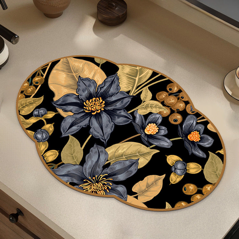 Künstlerischer floraler Teppich