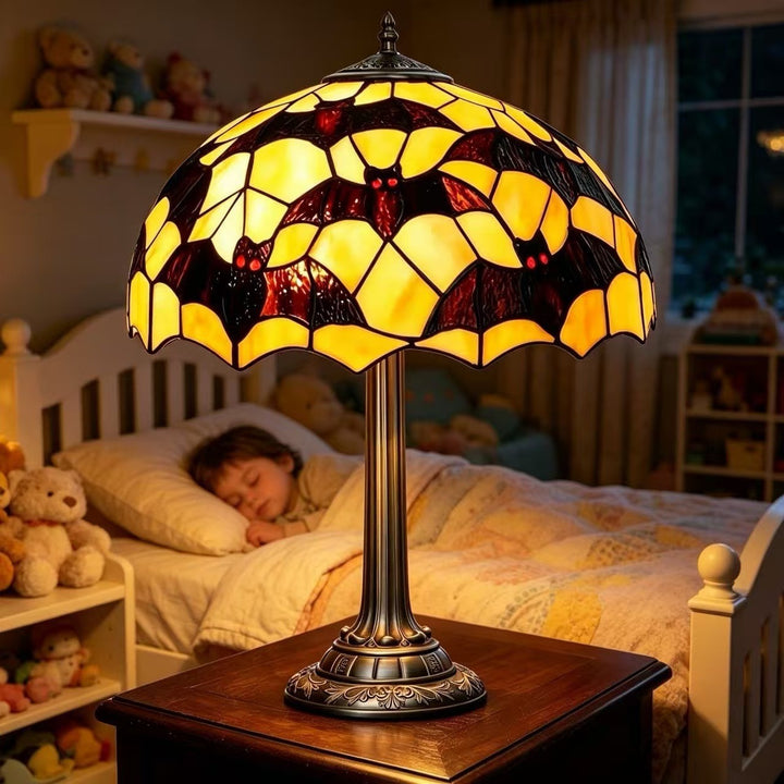 Dekorative Tischlampe im Fledermausdesign Karnz