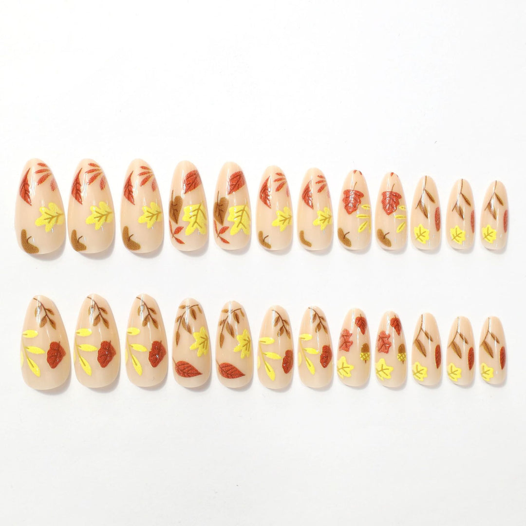 Herbst-Themen Dekorative Presse-On Nail Enhancements Karnz