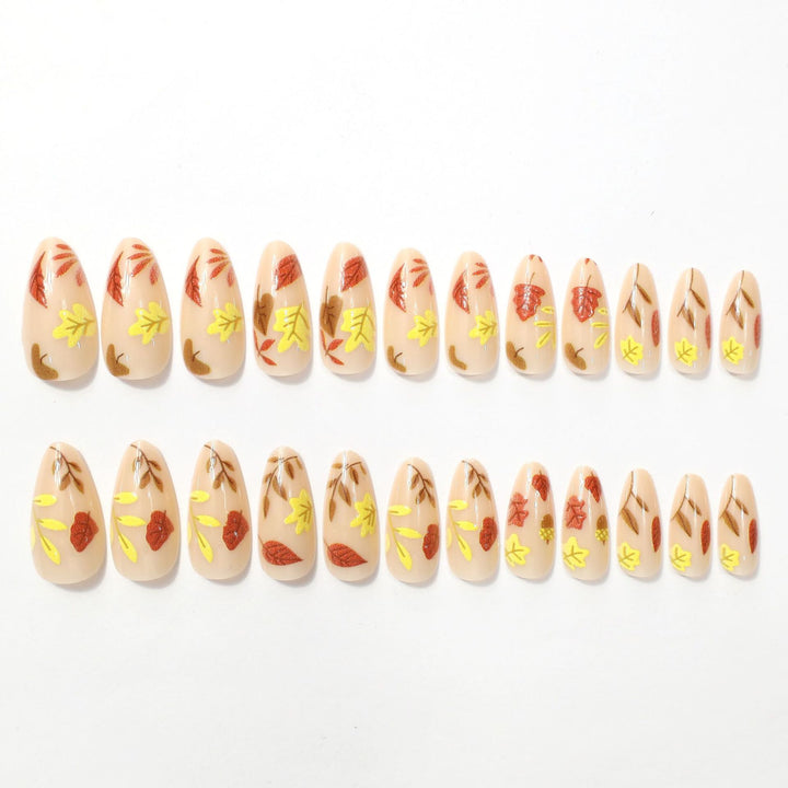 Herbst-Themen Dekorative Presse-On Nail Enhancements Karnz