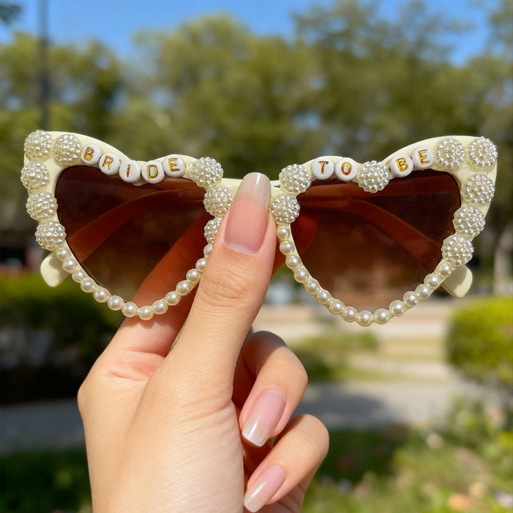 Dekorative herzförmige Braut-in-spe Sonnenbrille Karnz