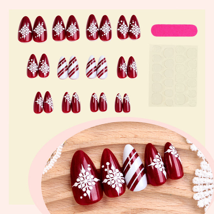 Elegantes Weihnachtsnagelkunst-Set Karnz