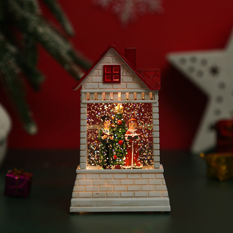 Beleuchtetes Weihnachtsdorf mit beweglichen Figuren Karnz