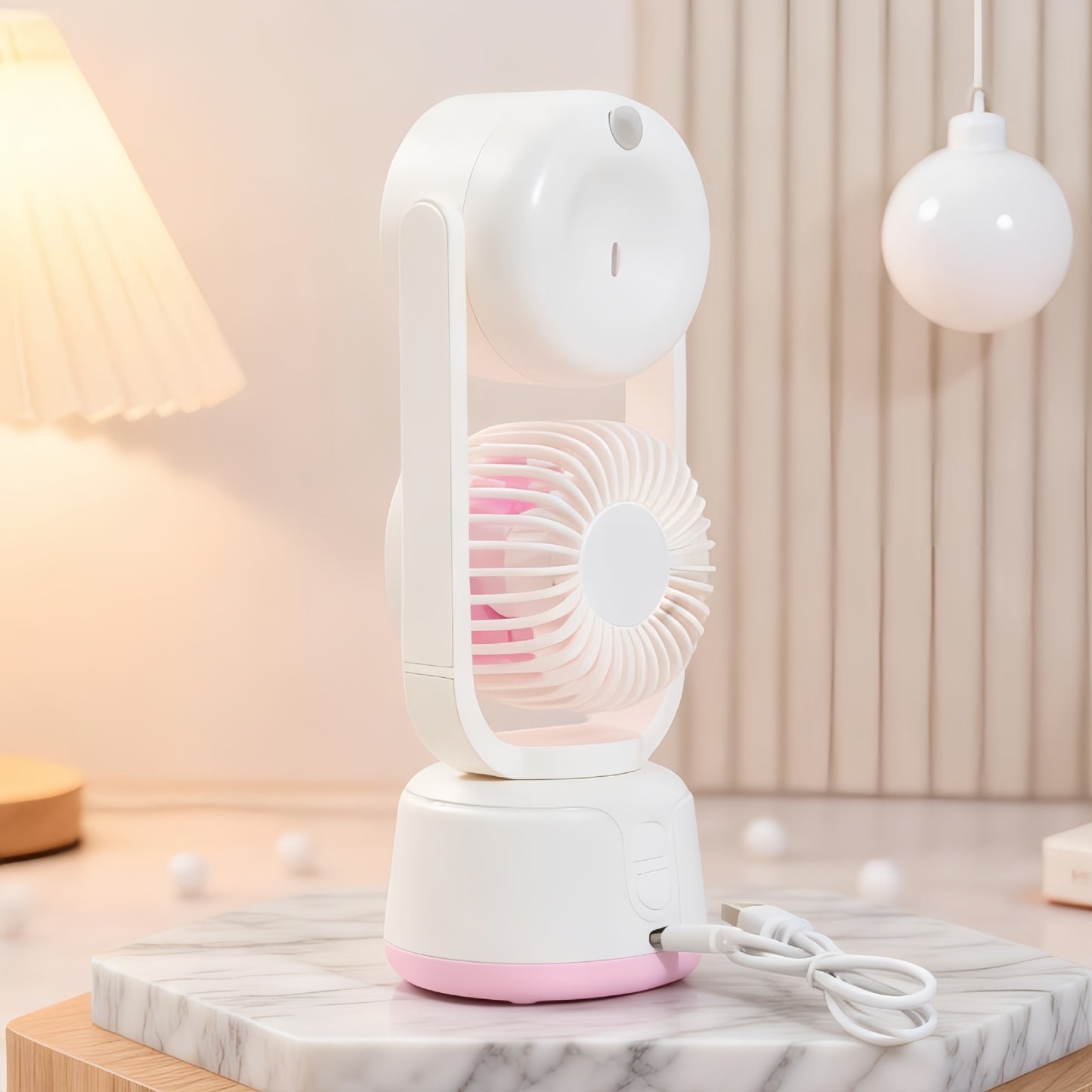 Damen Multifunktionaler Tischventilator mit Sprühfunktion Karnz