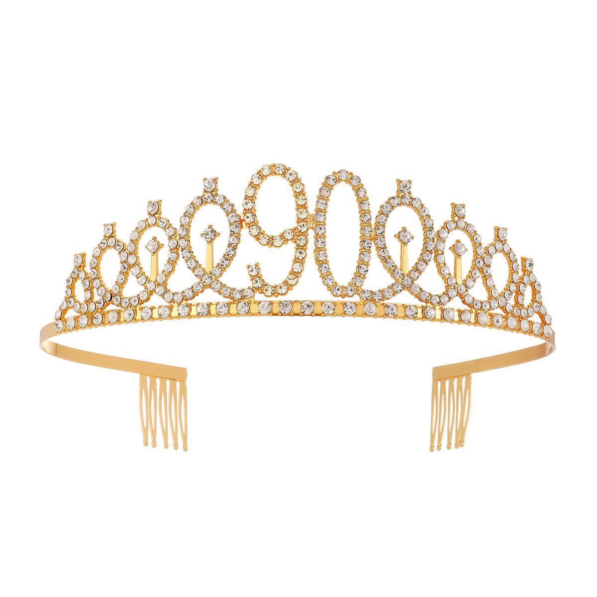 Damen Kristallverzierte Tiara mit elegantem Design Karnz
