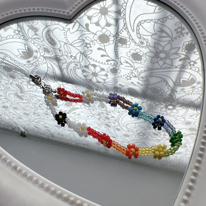 Blumenperlen-Charm-Halskette Karnz