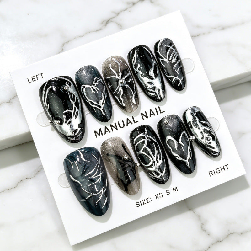 Detailliertes Künstlerisches Manuelles Nail Art Set